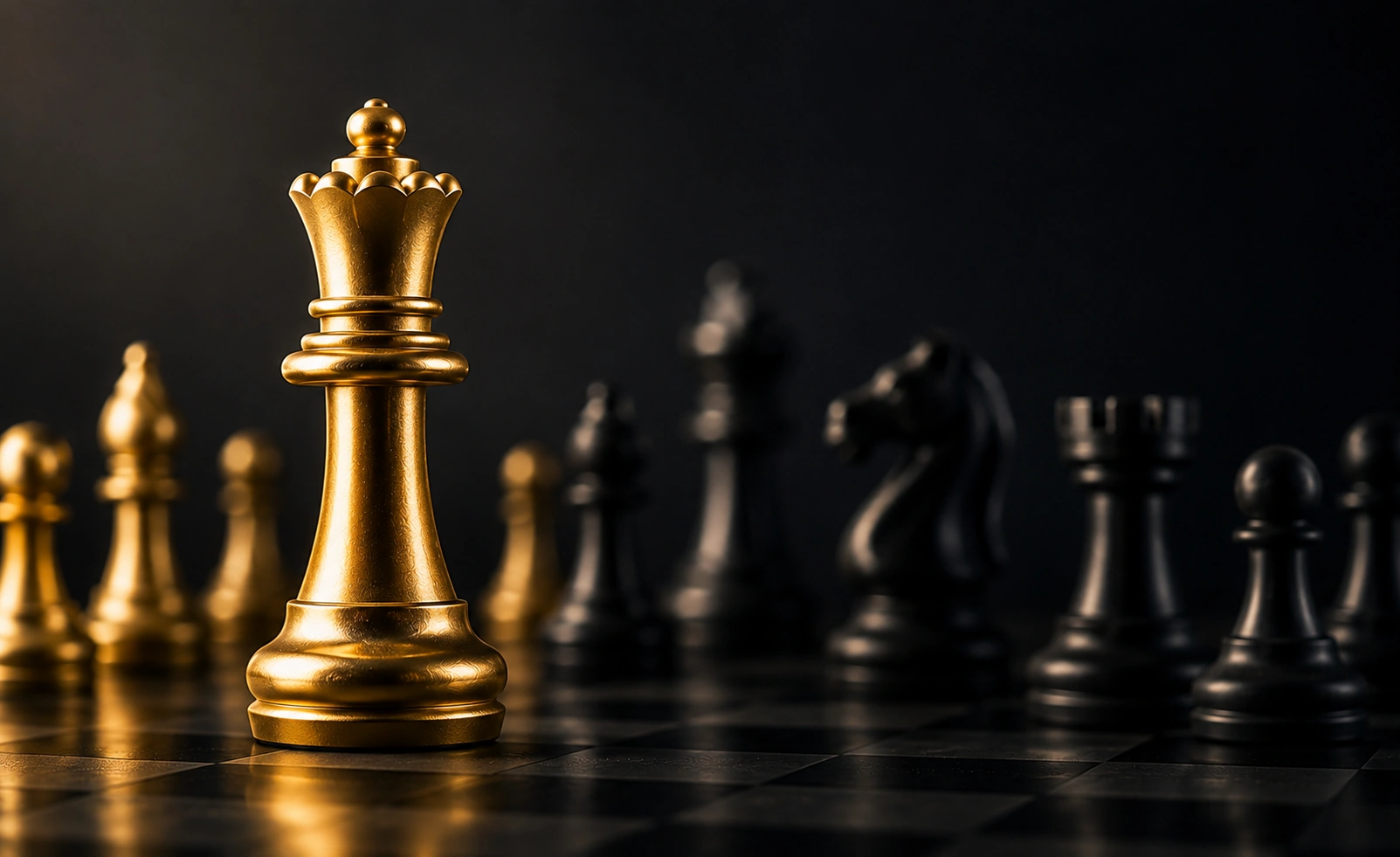 Gold chess king representing strategic leadership